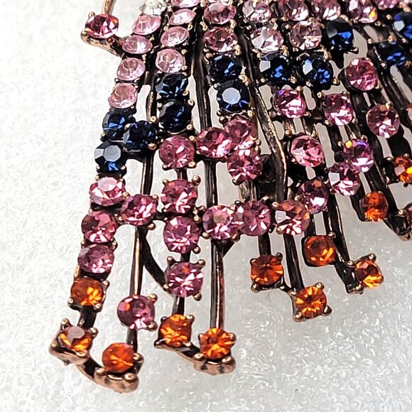 Large Pink Butterfly Brooch Colourful Butterfly Brooch Pin - Picture 7 of 13